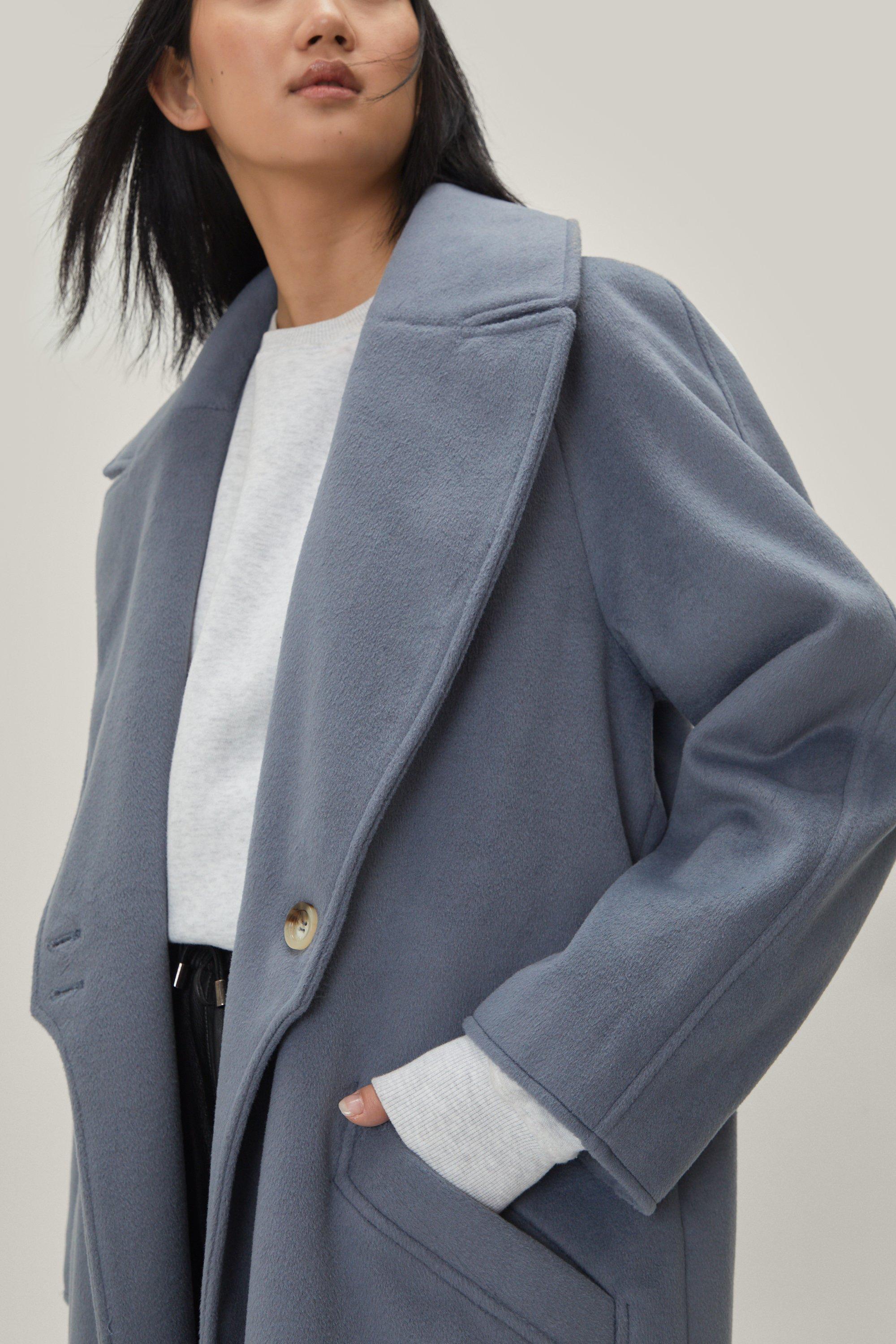 Powder blue duster coat sale